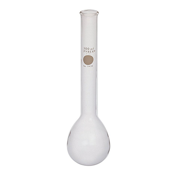 51566. MATRAZ DE VIDRIO KJELDAHL 100ML FONDO REDONDO CUELLO LARGO PYREX