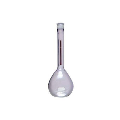 14164. MATRAZ VOLUMETRICO DE VIDRIO 1LT CLASE A LINEA ROJA C/TAPON ESMERILADO - PYREX