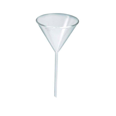 10766. EMBUDO PLANO DE VIDRIO 65MM TALLO LARGO PYREX