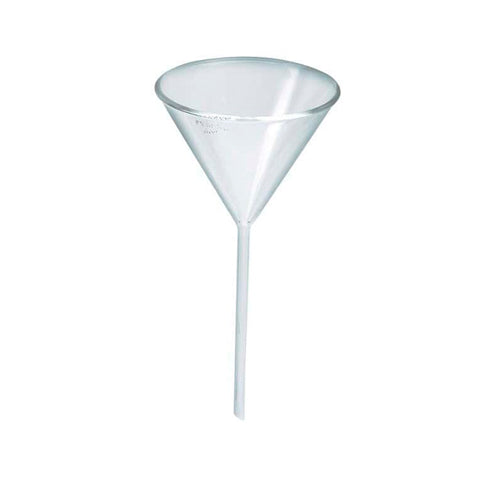 10766. EMBUDO PLANO DE VIDRIO 65MM TALLO LARGO PYREX