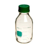 14994. FRASCO VIDRIO CLARO 100ML P/ALMACENAMIENTO DE MEDIOS C/TAPA DE ROSCA VERDE PLUS - PYREX VISTA