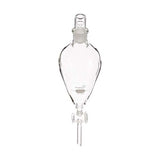 15223. EMBUDO DE SEPARACION DE VIDRIO 2LT FORMA PERA C/LLAVE DE TEFLON Y TAPON ESMERILADO - PYREX