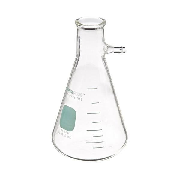 1250. MATRAZ FILTRACION DE VIDRIO KITAZATO 250ML PARED GRUESA CUBIERTA PROTECTORA PLUS - PYREX
