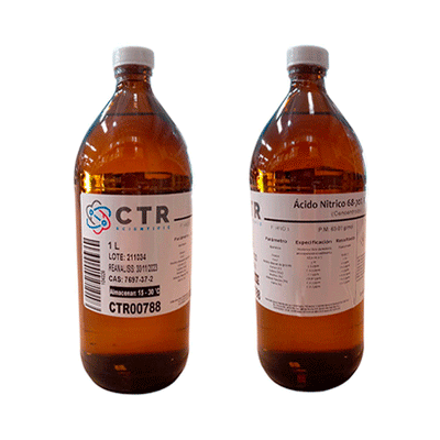 50907. ACIDO NITRICO RA 68-70% VIDRIO AMBAR 1LT - CTR