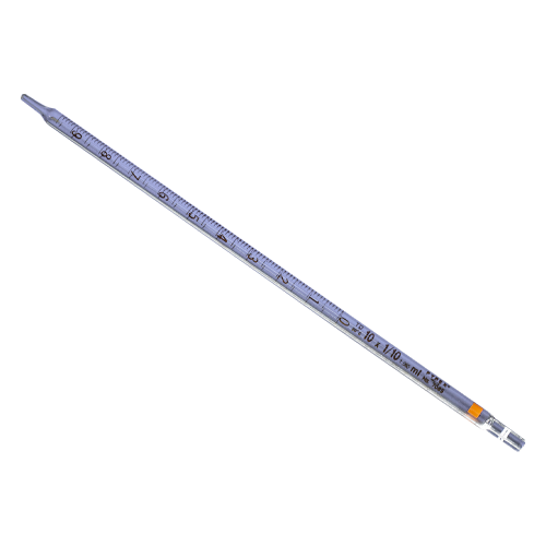 5796. PIPETA SEROLOGICA DE VIDRIO 10MLX1/10ML PAQUETE C/2 PIEZAS PYREX