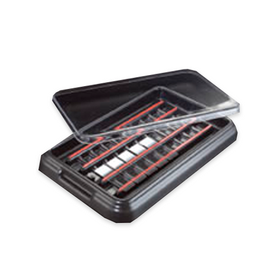17958. SISTEMA DE TINCION P/20 LAMINILLAS C/TAPA NEGRA STAINTRAY - EMS