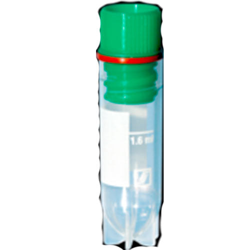 25533. TUBO DE POLIPROPILENO 2ML CRYOPURE C/TAPA ROSCADA QUICKSEAL COLOR VERDE PAQUETE C/500 PIEZAS SARSTEDT