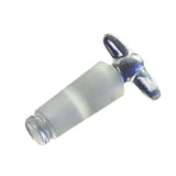 1200. LLAVE DE PASO RECTA C/EMBOLO DE VIDRIO 4 X 10MM PYREX