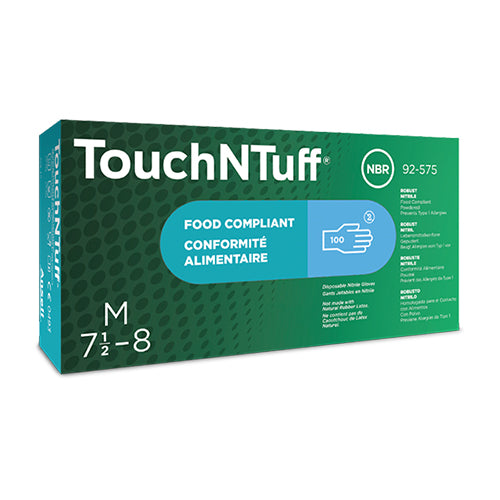 5066. GUANTES DE NITRILO AZUL EMPOLVADO RELIEVE EN LOS DEDOS C/100 - TOUCHNTUFF