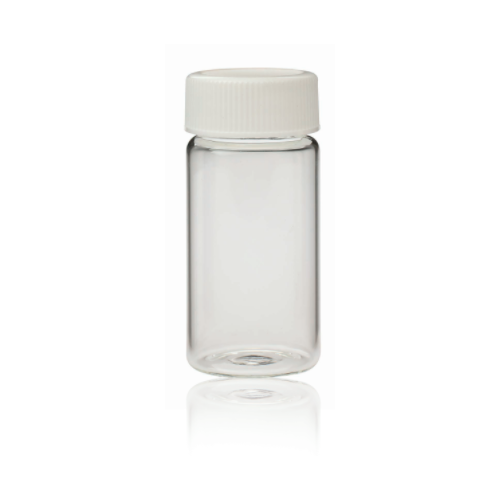 17716. VIAL VIDRIO CLARO 20ML, 28X61MM P/CENTELLEO LIQUIDO C/TAPA UREA Y REVESTIMIENTO DE POLIETILENO CAJA C/500 PIEZAS - WHEATON