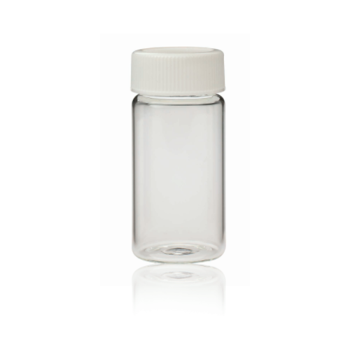 17653. VIAL PET 20ML, 27X61MM P/CENTELLEO LIQUIDO C/TAPA DE POLIPROPILENO Y REVESTIMIENTO DE ESPUMA DE POLIETILENO CAJA C/500 PIEZAS - WHEATON