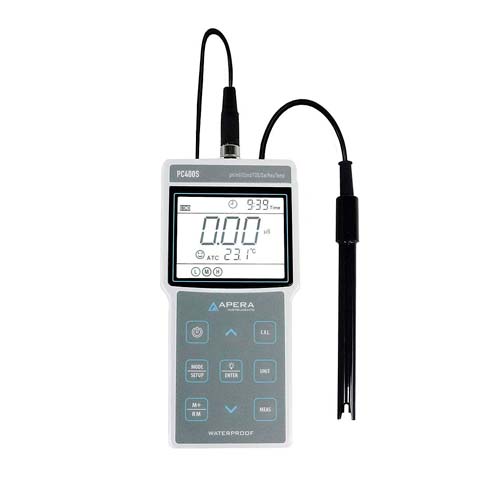 15516. MEDIDOR MULTIPARAMETRICO PORTATIL PH/CONDUCTIVIDAD MOD. PC400S, - APERA