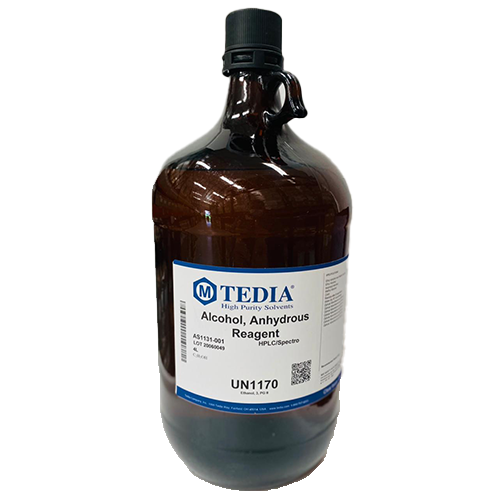 4059. ALCOHOL ANHIDRO REACTIVO GRADO HPLC/SPECTRO FRASCO CON 4LT - TEDIA