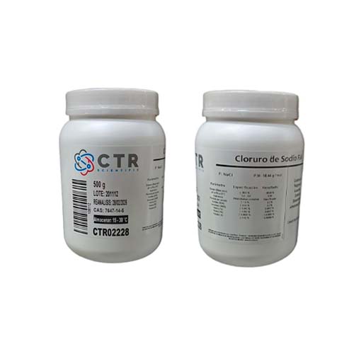 50912. CLORURO DE SODIO RA PLASTICO 500GR - CTR