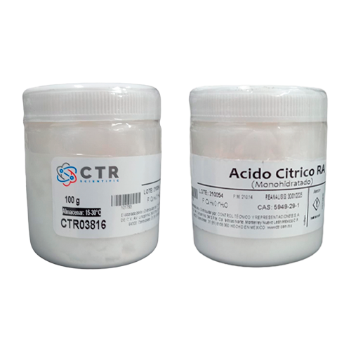 20072. ACIDO CITRICO MONOHIDRATADO RA PLASTICO 100GR CTR