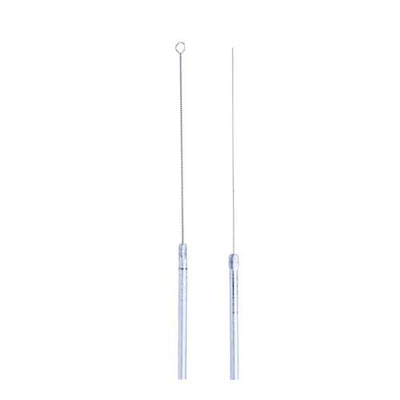12023. AGUJA DE INOCULACION, CALIBRE 24, MANGO DE ALUMINIO C/AISLAMIENTO C/2 DAIGGER