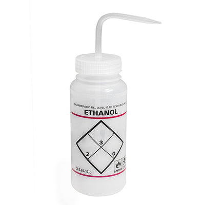 51023. PIZETA (FRASCO LAVADOR) 500ML ETANOL, BOCA ANCHA SALIDA SUPERIOR C/TAPA NATURAL, LDPE - BEL-ART