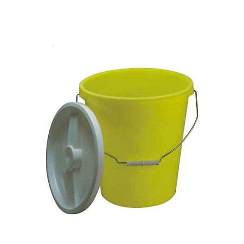 22221. CUBETA DE POLIETILENO 13.2LT AMARILLO C/TAPA BEL-ART