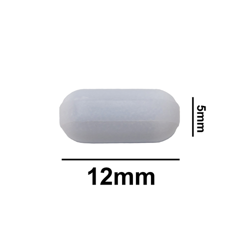 5156. BARRA MAGNETICA POLIGONO DE TEFLON 5 X 12MM BLANCA SIN ANILLO BEL-ART