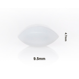 5182. BARRA MAGNETICA FORMA HUEVO DE TEFLON 4.7 X 9.5MM BLANCA - BEL-ART