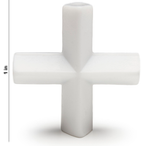 51018. BARRA MAGNETICA FORMA DE CRUZ DE TEFLON 14.3 X 25.4MM BLANCA - BEL-ART