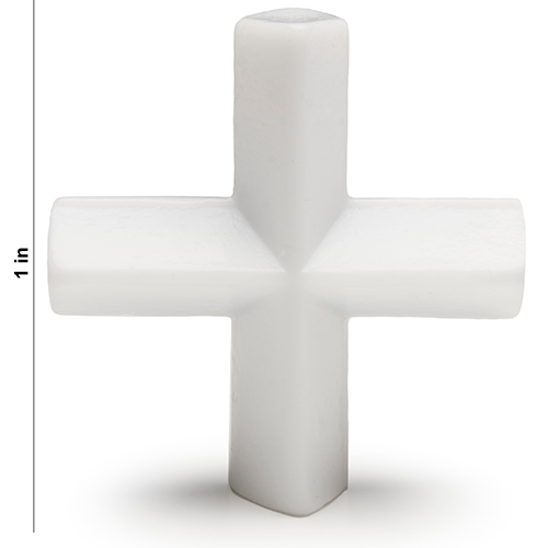 51018. BARRA MAGNETICA FORMA DE CRUZ DE TEFLON 14.3 X 25.4MM BLANCA - BEL-ART