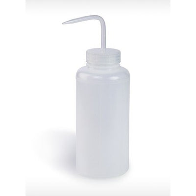 22214. PIZETA (FRASCO LAVADOR) 1LT BOCA ANCHA SALIDA SUPERIOR C/TAPA NATURAL, LDPE PIEZA(S) CON 1 BEL-ART