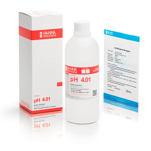 50577. SOLUCION BUFFER PH 4.01 500ML C/CERTIFICADO NIST - HANNA