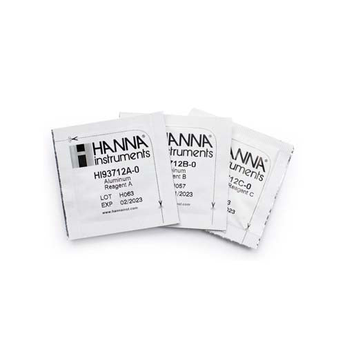 21295. REACTIVOS P/DETERMINACION COLORIMETRICA DE ALUMINIO 100 PRUEBAS - HANNA