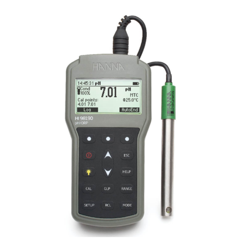 55312. MEDIDOR MULTIPARAMETRICO PH/MV/TEMPERATURA PROFESIONAL E IMPERMEABLE PORTATIL - HANNA