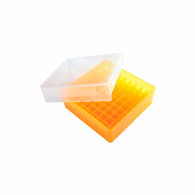 13207. CAJA DE ALMACENAMIENTO P/81 MICROTUBOS 1.5/2ML POLIPROPILENO COLOR NARANJA HEATHROW