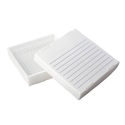 13297.CAJA DE ALMACENAMIENTO P/144 TUBOS 0.2ML POLIPROPILENO NATURAL CORRUGADO TRUE NORTH P/CONGELADOR C/10 - HEATHROW