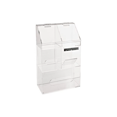 13403.ORGANIZADOR ACRILICO 265X137X440MM COLOR NATURAL P/GUANTES, PAÑUELOS, PUNTAS, ETC. - HEATHROW