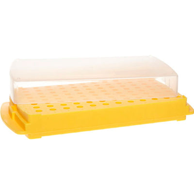 4238. GRADILLA P/96 MICROTUBOS 1.5/2ML RACK REVERSIBLE POLIPROPILENO AMARILLO - HEATHROW
