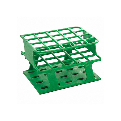 13471.GRADILLA P/20 TUBOS 10-18ML, 20MM ONE RACK AUTOCLAVABLE, PLASTICO VERDE - HEATHROW