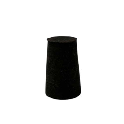 14549. TAPON DE HULE NEGRO #0 SOLIDOS 15X13X25MM PAQUETE C/50 PIEZAS - ART MOLD