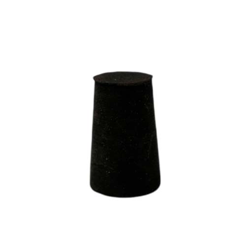 14549. TAPON DE HULE NEGRO #0 SOLIDOS 15X13X25MM PAQUETE C/50 PIEZAS - ART MOLD