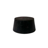 14557. TAPON DE HULE NEGRO # 13 SOLIDOS 65X57X32MM PAQUETE C/3 PIEZAS - ART MOLD