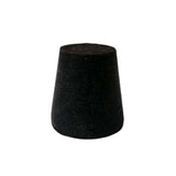 14560. TAPON DE HULE NEGRO # 3 SOLIDOS 23X18X17MM PAQUETE C/30 PIEZAS - ART MOLD
