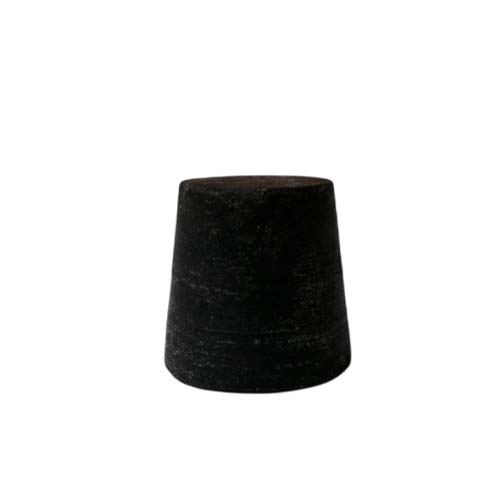 14561. TAPON DE HULE NEGRO # 4 SOLIDOS 24X20X25MM PAQUETE C/30 PIEZAS - ART MOLD