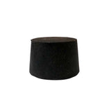 14567. TAPON DE HULE NEGRO # 8 SOLIDOS 39X32X26MM PAQUETE C/20 PIEZAS - ART MOLD