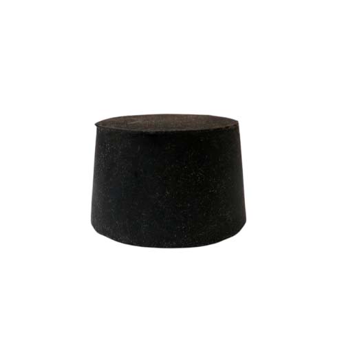 14567. TAPON DE HULE NEGRO # 8 SOLIDOS 39X32X26MM PAQUETE C/20 PIEZAS - ART MOLD
