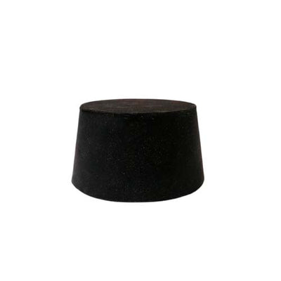 14568. TAPON DE HULE NEGRO # 9 SOLIDOS 42X37X26MM PAQUETE C/10 PIEZAS - ART MOLD
