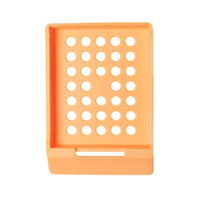 2183. CASSETTE P/INCLUSION COLOR NARANJA DE ACETAL S/TAPA C/500 SIMPORT