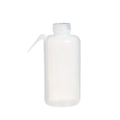 11615.PIZETA (FRASCO LAVADOR) 1LT BOCA ANCHA SALIDA LATERAL C/TAPA NATURAL, RESISTENTE A ACIDOS, DE POLIETILENO PAQUETE C/2 PIEZAS - MEGALAB