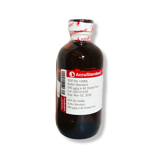 11401. STD AZUFRE 500UG/G EN COMBUSTIBLE DIESEL #2 100ML - ACCUSTANDARD