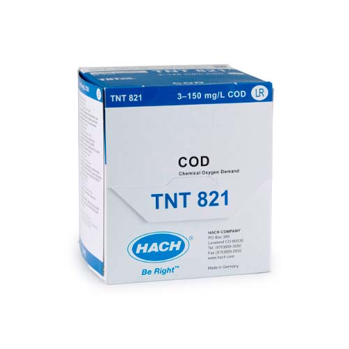 55008. VIALES DE DEMANDA QUIMICA DE OXIGENO (COD) TNTPLUS RANGO BAJO 3-150MG/L C/25 PRUEBAS - HACH