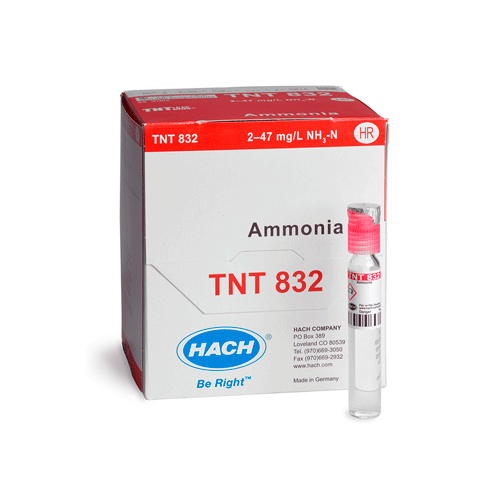 54943. REACTIVO TNTPLUS P/AMONIACO RANGO ALTO 2-47MG/L C/25 PRUEBAS HACH