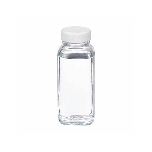 17426. FRASCO VIDRIO CLARO 118ML (4OZ) CUADRADO C/TAPA DE POLIPROPILENO BLANCA AUTOCLAVABLE Y REVESTIMIENTO DE POLIVINILO PAQUETE C/5 PIEZAS - WHEATON
