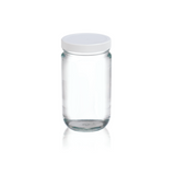 17637. TARRO DE VIDRIO CLARO 1LT C/TAPON FENOLICO NEGRO DE POLIPROPILENO Y REVESTIMIENTO DE PVC PAQUETE C/2 PIEZAS - WHEATON